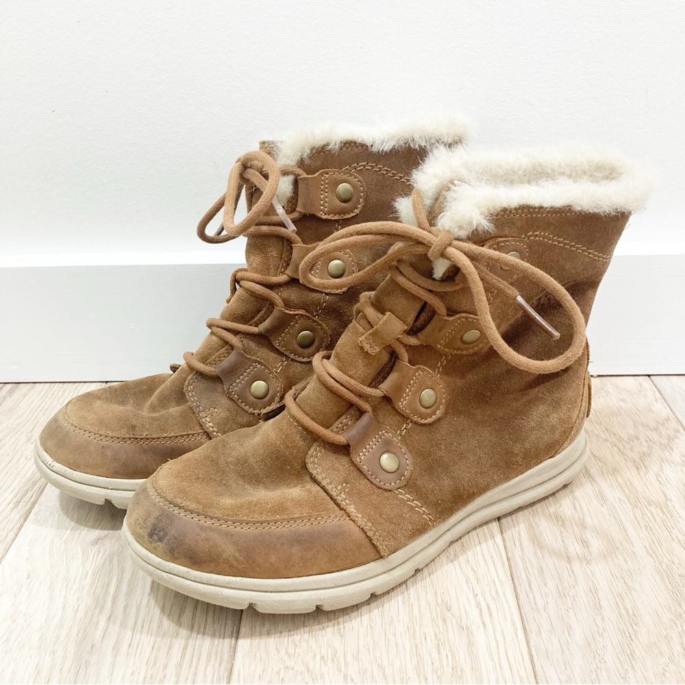 Sorel Tan Suede Winter Boots